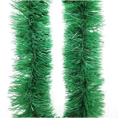 Kit 2 Festão De Natal Verde Opaco 9cm X 2m Total 4 Metros
