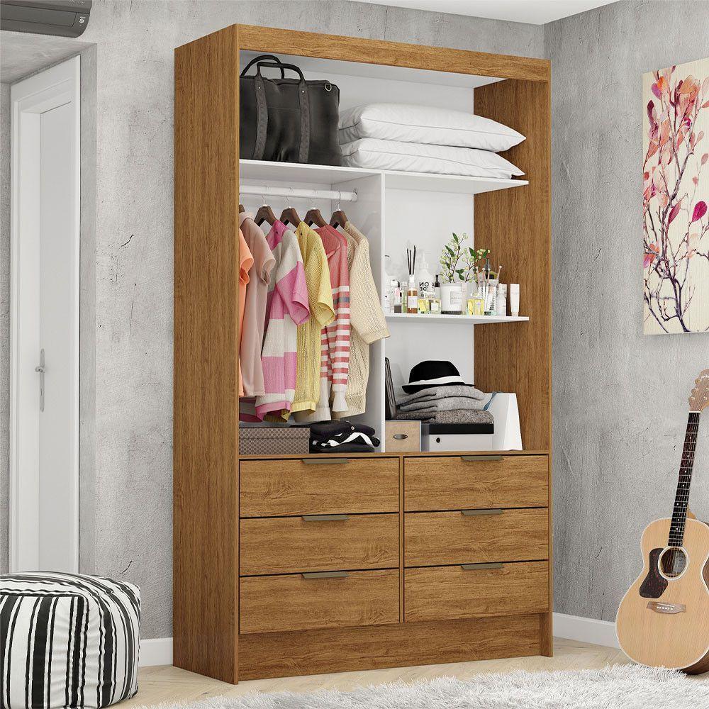 Closet De Casal Sevilha Com 6 Gavetas Carioca Móveis Freijó - 3
