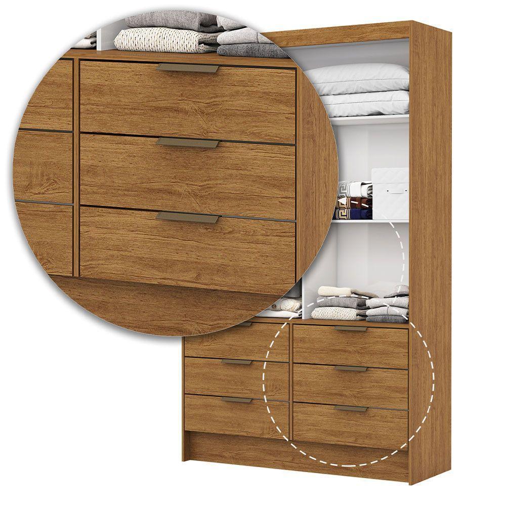 Closet De Casal Sevilha Com 6 Gavetas Carioca Móveis Freijó - 6