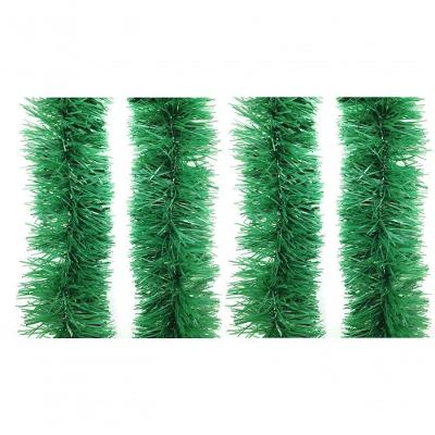 Kit 4 Festão De Natal Verde Opaco 9cm X 2m Total 8 Metros