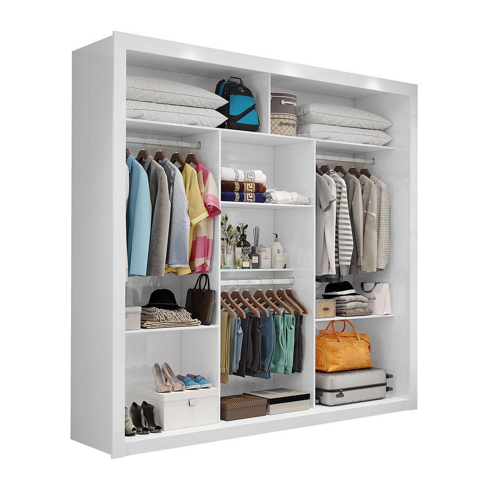 Closet Casal Clarice Sem Gavetas Carioca Móveis Branco - 1