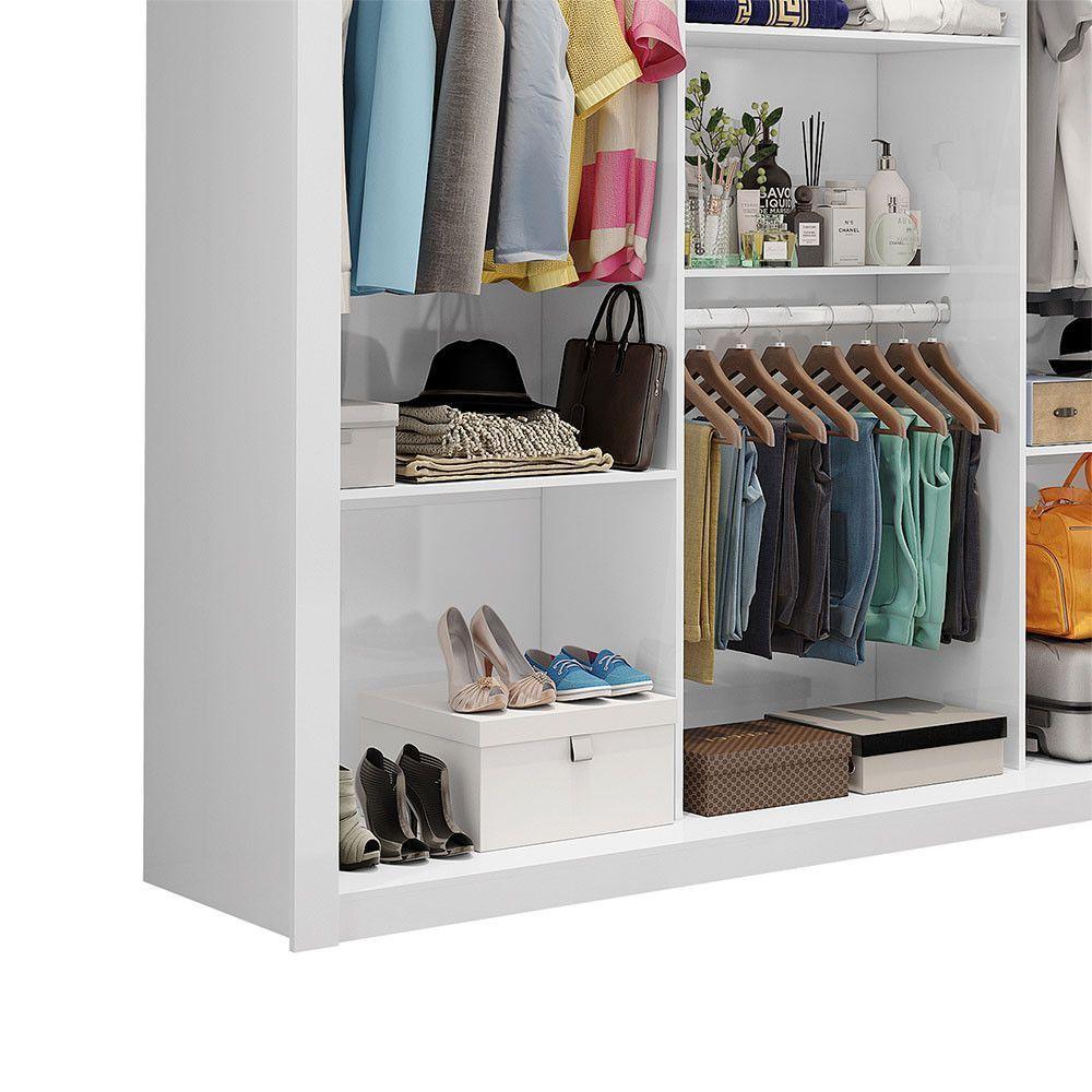 Closet Casal Clarice Sem Gavetas Carioca Móveis Branco - 4