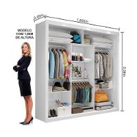 Closet Casal Clarice Sem Gavetas Carioca Móveis Branco - 3