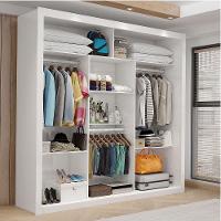 Closet Casal Clarice Sem Gavetas Carioca Móveis Branco - 6