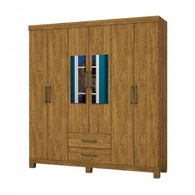 Guarda Roupa Casal A22 6 Portas 2 Gavetas Freijó MDP Carioca Móveis