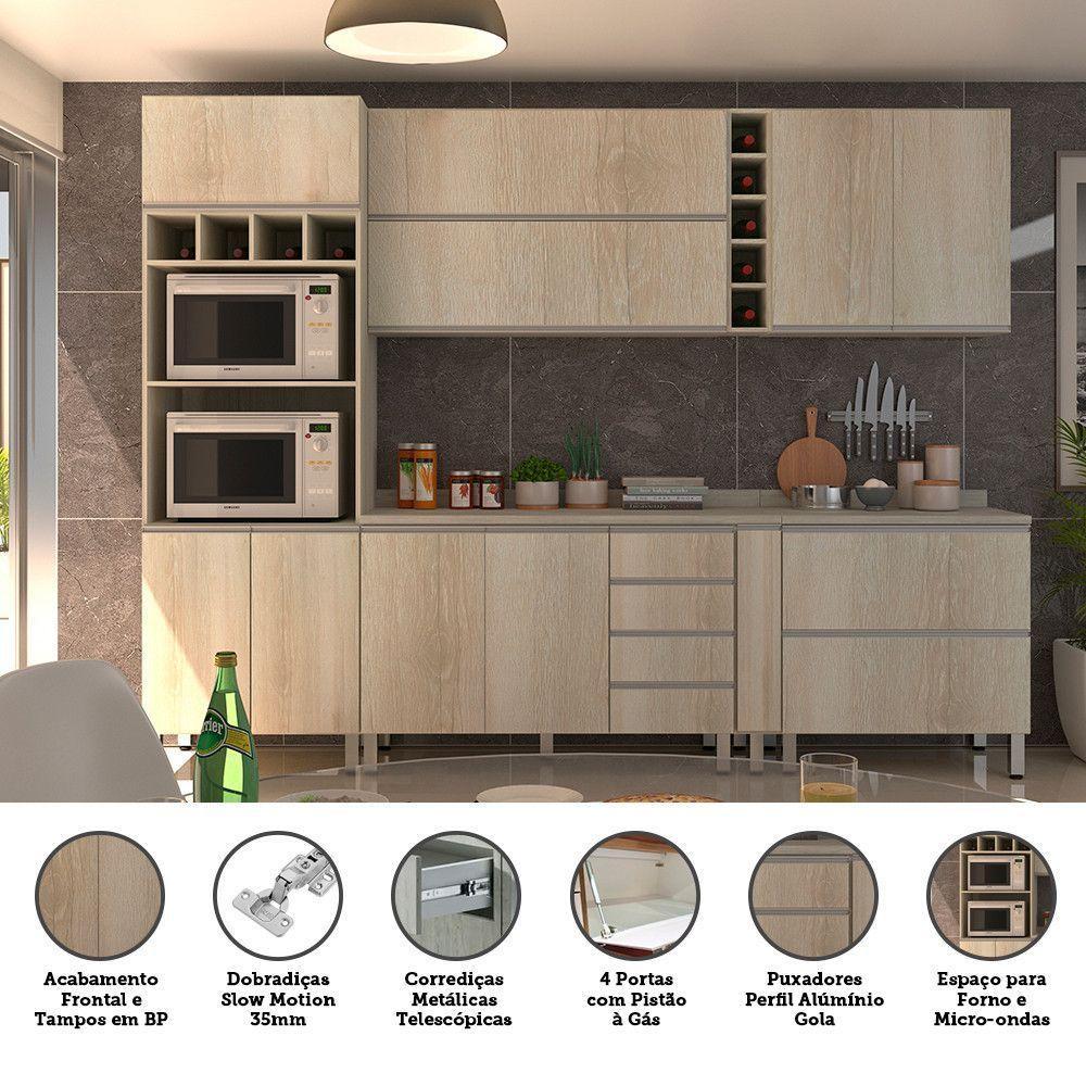 Cozinha Completa 7 Peças Com Tampo Lis Legno Crema - 5