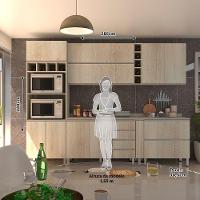 Cozinha Completa 7 Peças Com Tampo Lis Legno Crema - 3