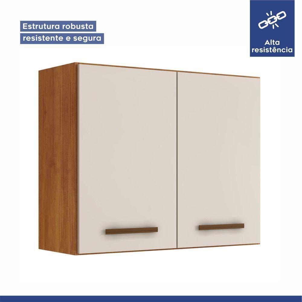 Cozinha Completa 14 Portas 3 Gavetas Atenas Kaiki Moveis Nature/off White - 8