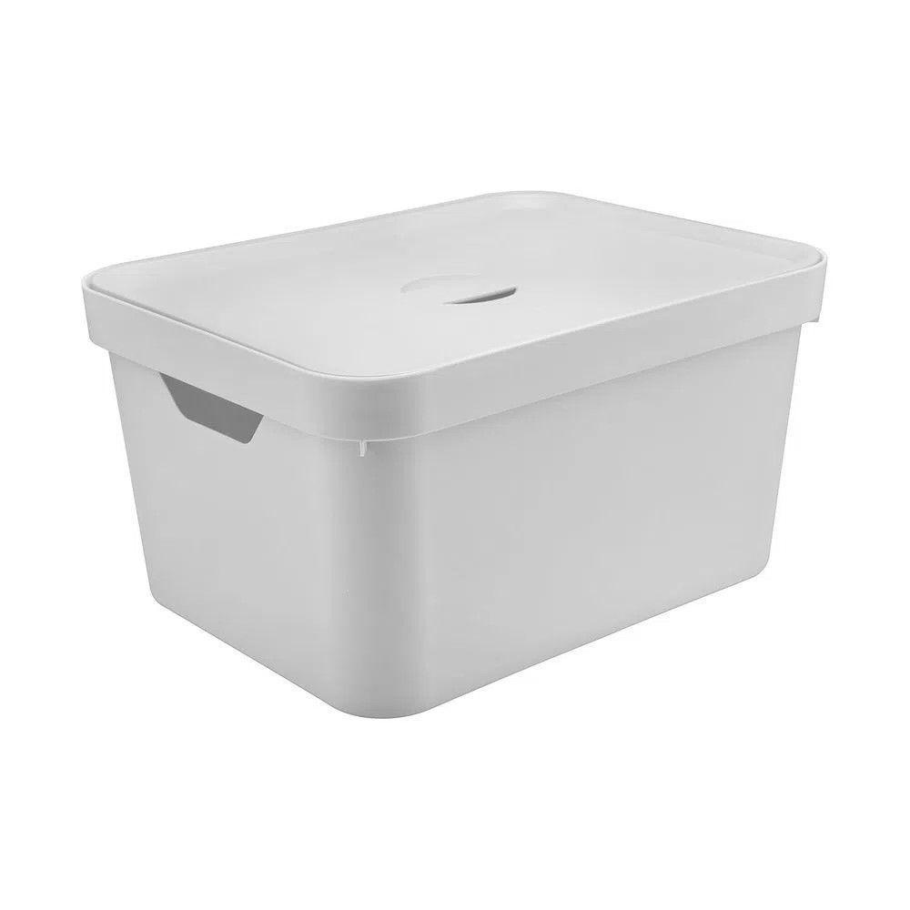 Caixa Organizadora Cube Branco 32 L Com Tampa 46 X 36 X 24,5 Cm - 1