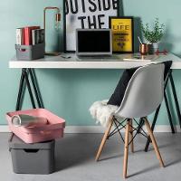 Caixa Organizadora Cube Branco 32 L Com Tampa 46 X 36 X 24,5 Cm - 22