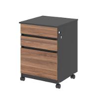 Mesa 1200 Com Gaveteiro Formosa Noce Preto - 3