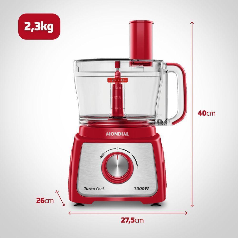 Multiprocessador Turbo Chef 9 Em 1 Mondial Mpn-01-rf Multiprocessador Mpn-01-rf 127v/60hz . - 3
