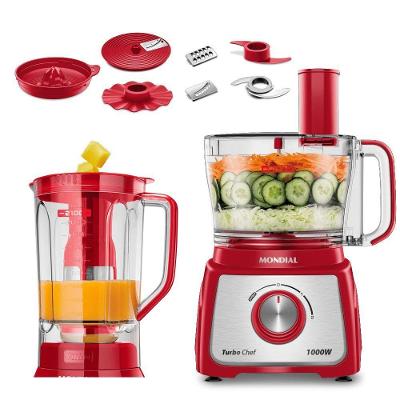Multiprocessador Mondial MPN-01-RF 9 em 1 2 Velocidades 1000W Vermelho 110V