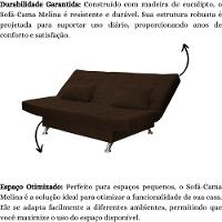 Sofá Cama Casal Com Almofadas Gabriella Suede Marrom Escuro