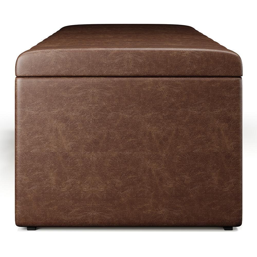 Calçadeira Recamier Baú Casal Queen 160X50 Cm Marrom - 3