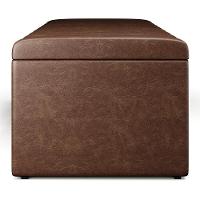 Calçadeira Recamier Baú Casal Queen 160X50 Cm Marrom - 3