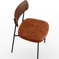 Kit 06 Cadeira Para Sala De Jantar Melina L02 Marrom Camel