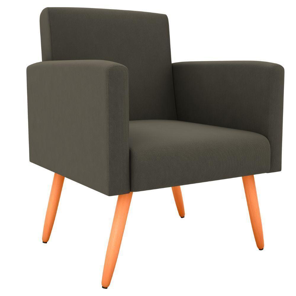 Conjunto Com 2 Poltronas E 1 Puff Dallas Matrix Estampado/marrom Claro - 4