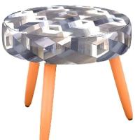 Conjunto Com 2 Poltronas E 1 Puff Dallas Matrix Estampado/marrom Claro - 2