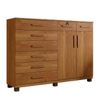 Cômoda New Triunfo 8 Gavetas 2 Portas Benetil Cinamomo. - 1