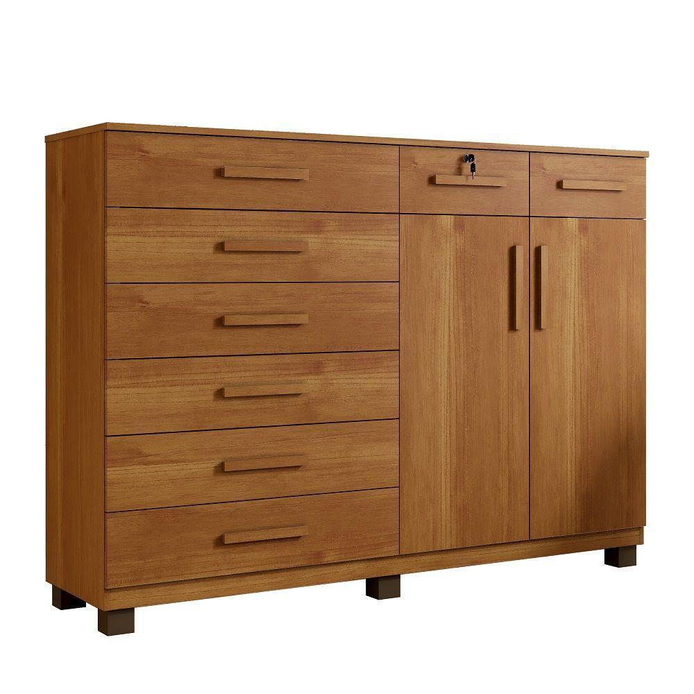 Cômoda New Triunfo 8 Gavetas 2 Portas Benetil Cinamomo - 1