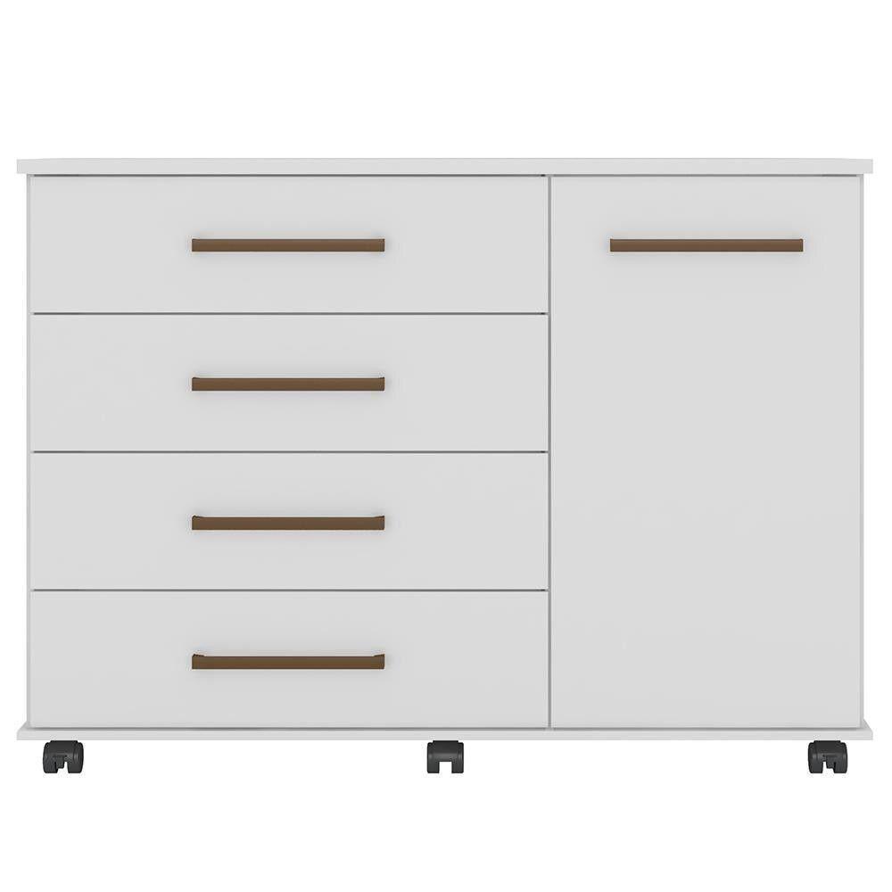 Cômoda Flora 4 Gavetas E 1 Porta 4130 Demóbile Branco - 5