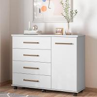 Cômoda Flora 4 Gavetas E 1 Porta 4130 Demóbile Branco - 1