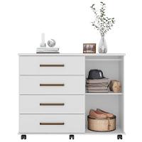 Cômoda Flora 4 Gavetas E 1 Porta 4130 Demóbile Branco - 2