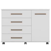 Cômoda Flora 4 Gavetas E 1 Porta 4130 Demóbile Branco - 5