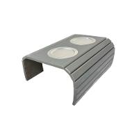 Kit 02 Esteira Decorativa Laqueada Sofá Copo Alumínio Cinza - 3