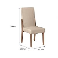 Conjunto Sala De Jantar 1,10 Com 4 Cadeiras Amêndoa 74B - 3