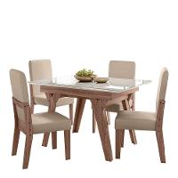 Conjunto Sala De Jantar 1,10 Com 4 Cadeiras Amêndoa 74B - 8