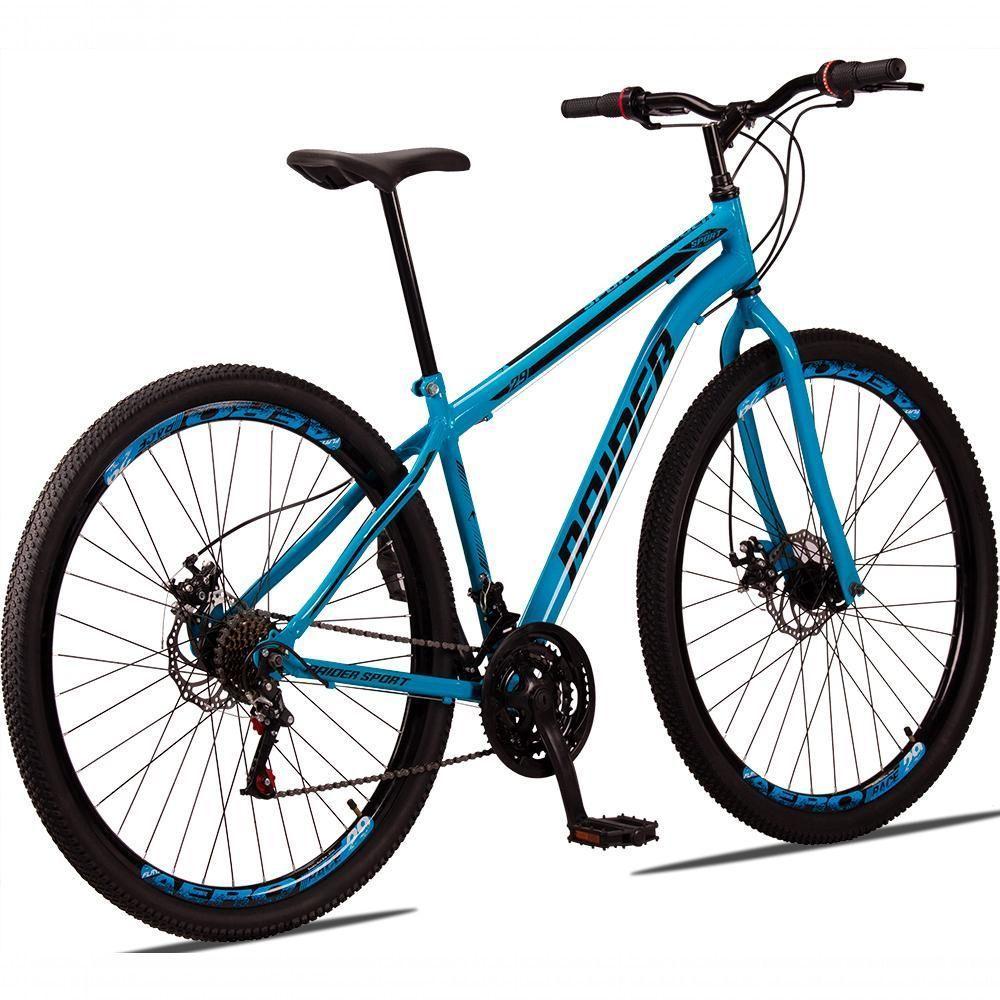 Bicicleta 29 Raider Sport Aço 21 Marchas Freio A Disco Azul+preto - 4