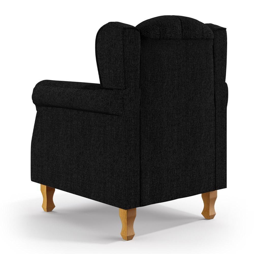 Poltrona Para Sala De Estar Yara P02 Linho Chumbo - 5