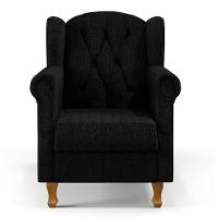 Poltrona Para Sala De Estar Yara P02 Linho Chumbo - 3