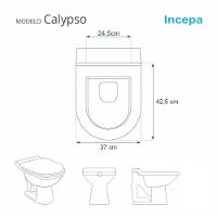 Tampa De Vaso Calypso Verde Agua Para Bacia Incepa 6Lpf