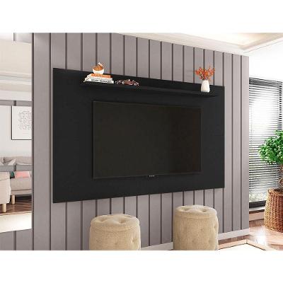 Painel Tv Até 65" Elegant com 1 Prateleira Preto Fosco