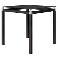 Mesa 4 Cadeiras Malva Tampo Vidro 75cm Preto - 5