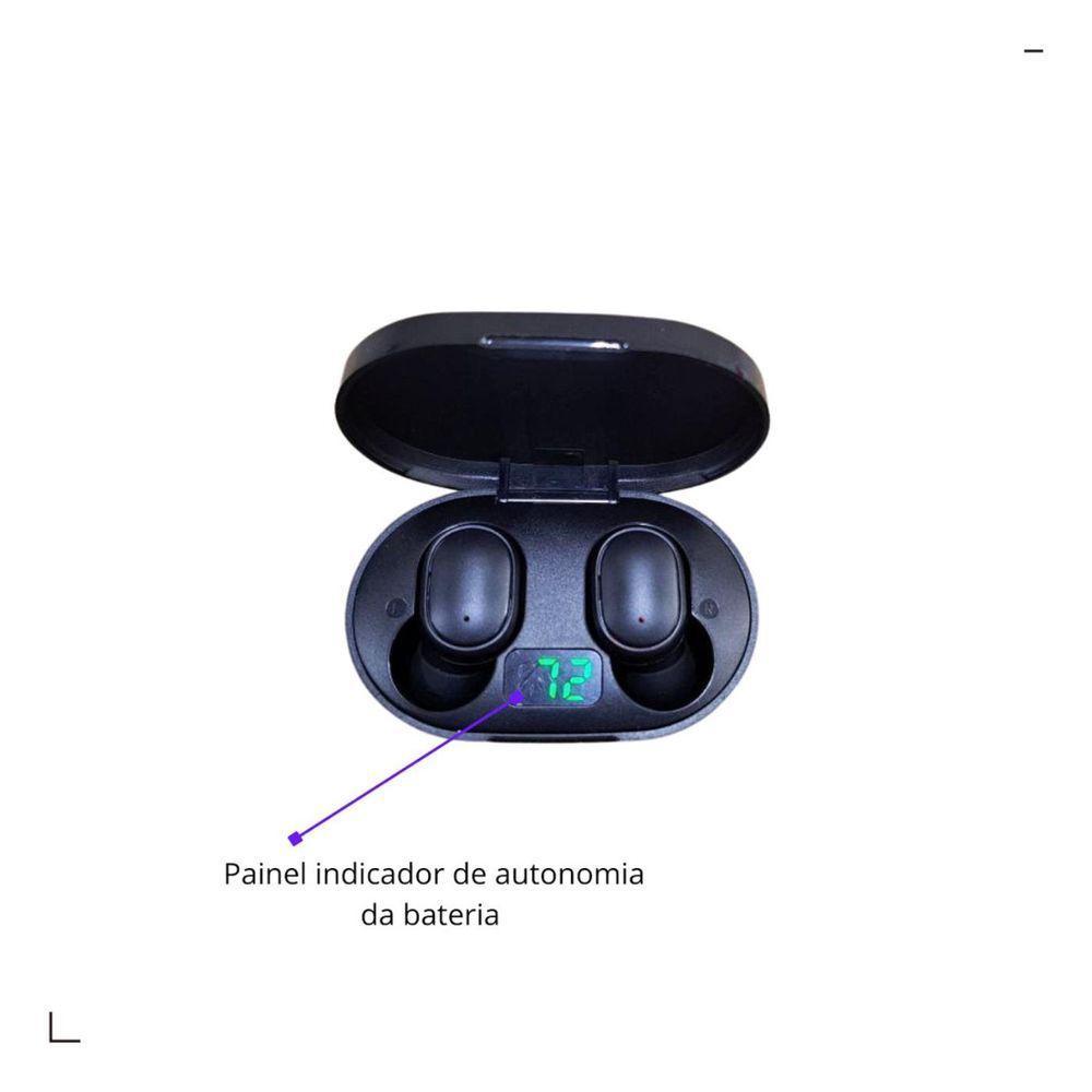 Fone Bluetooth Dots Preto C/ Visor Para Samsung A80 A90 - 4