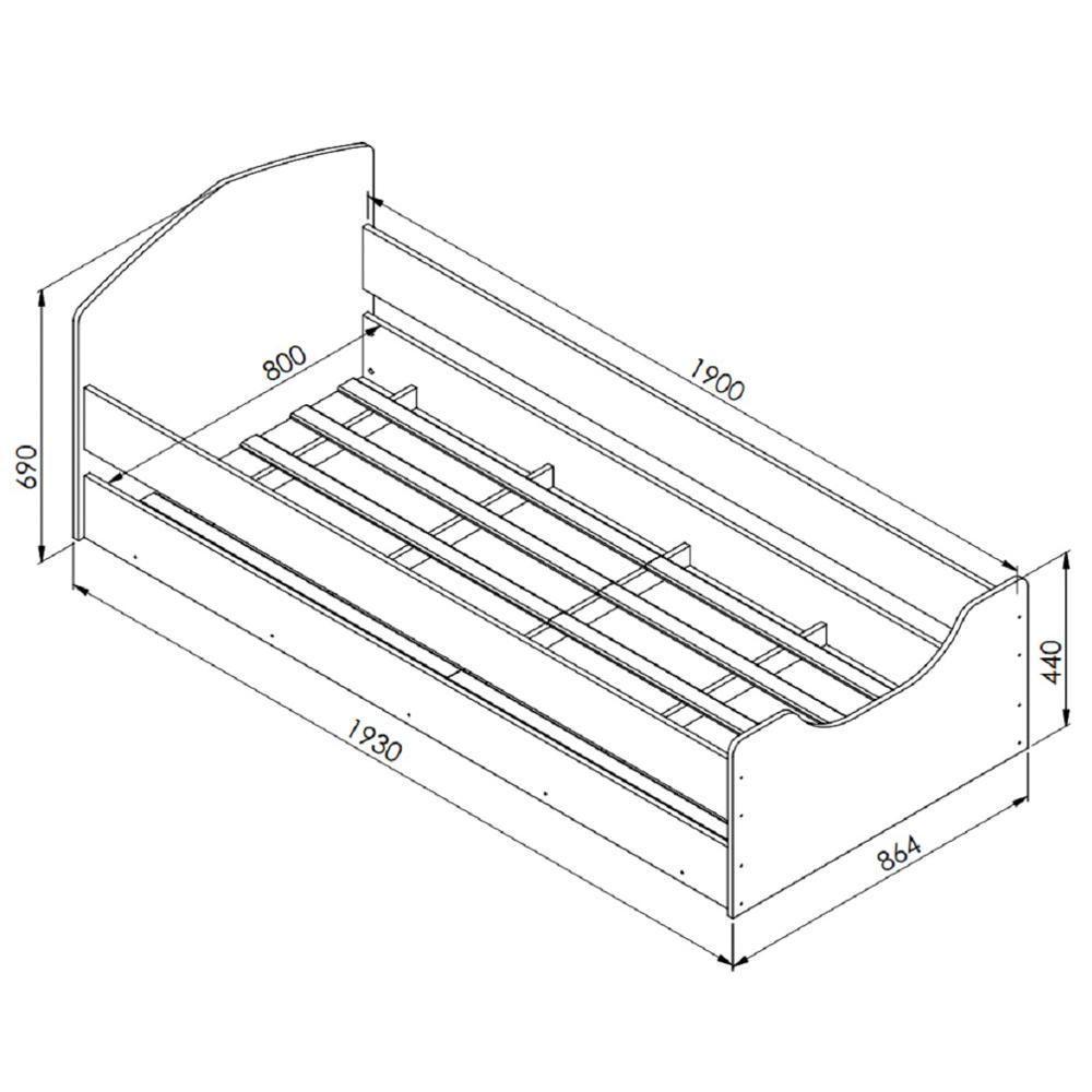 Cama Infantil Com Protetores Encanto A05 Branco - Mpozenato - 2