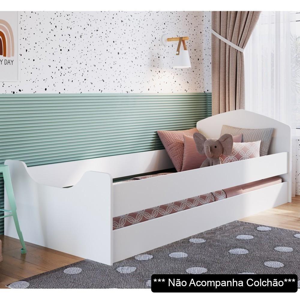 Cama Infantil Com Protetores Encanto A05 Branco - Mpozenato - 4