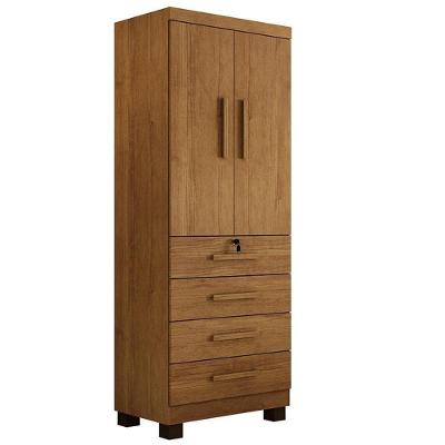 Guarda Roupa New Maia Quarto Com 4 Gavetas E 2 Portas Cinamomo Cinamomo