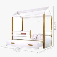 Cama Montessori Cabana Com Auxiliar E Cordão Led - 3