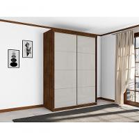 Roupeiro Solteiro Duas Portas Correr Malbec Off White - 2