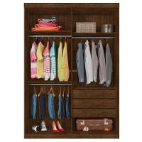 Roupeiro Solteiro Duas Portas Correr Malbec Off White - 3