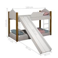 Mini Beliche Clean Branco E Mel Com Escorrega - 3