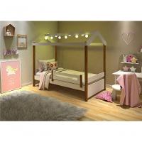 Cama Montessori Fio De Luz Cabana Branco Mel Com Colchão - 2