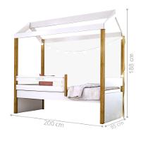 Cama Montessori Cabana Solteiro Com Cordão Led - 4