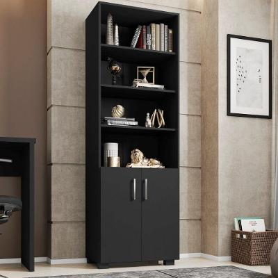 Estante Livreiro Fabiana Com Portas Preto