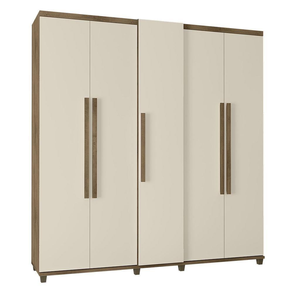 Roupeiro 5 Portas Com Sapateira Vanda Freijó Off White - 1